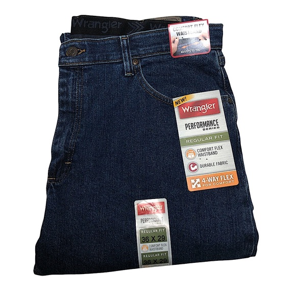 Wrangler Cotton Blend Relaxed Fit Straight Leg Five Star Premium Jeans 36x29 - Picture 1 of 15